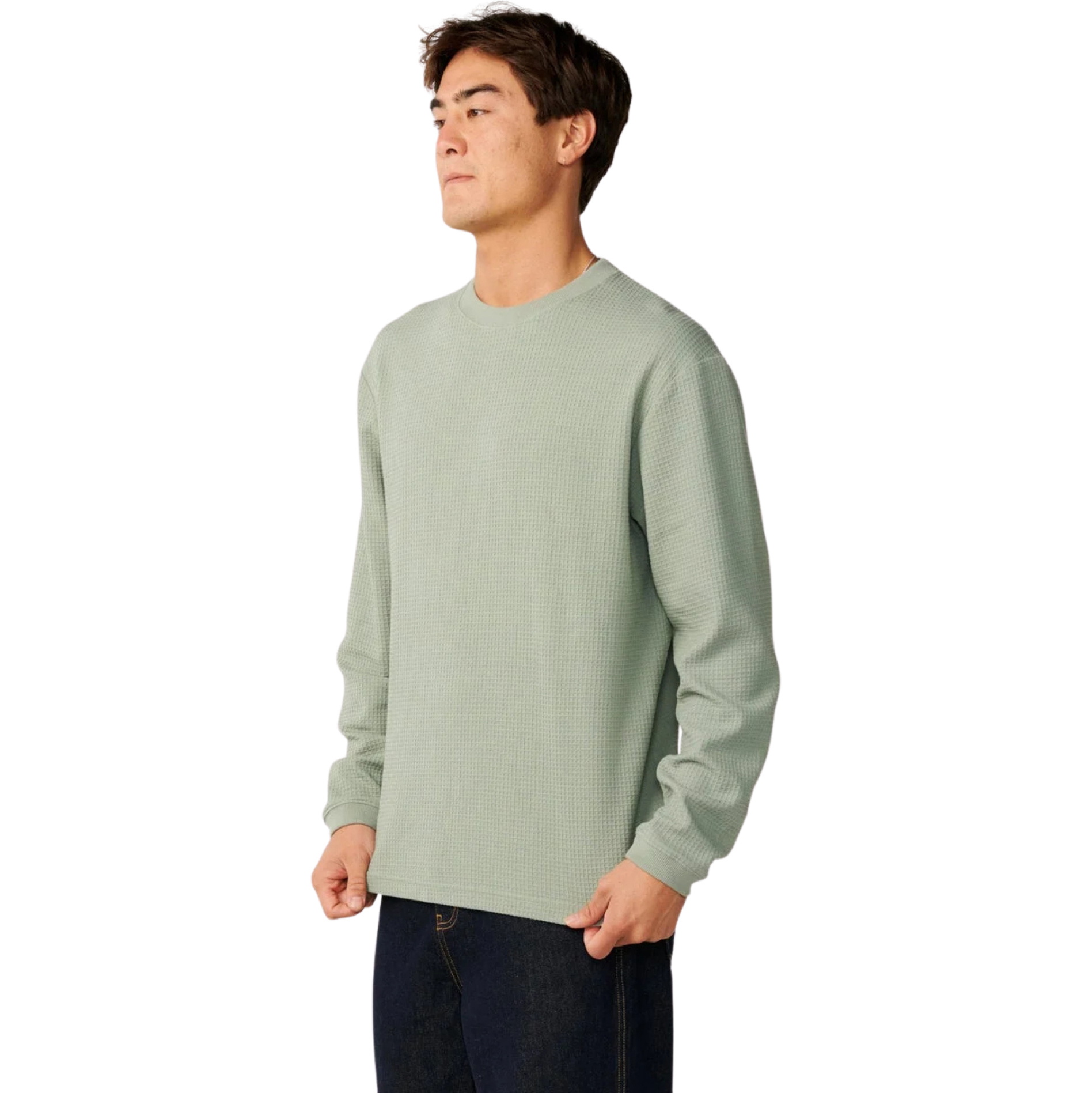 Rip Curl Heren Premium Surf Waffle Lange Mouw T-shirt 13BMTE - Sage